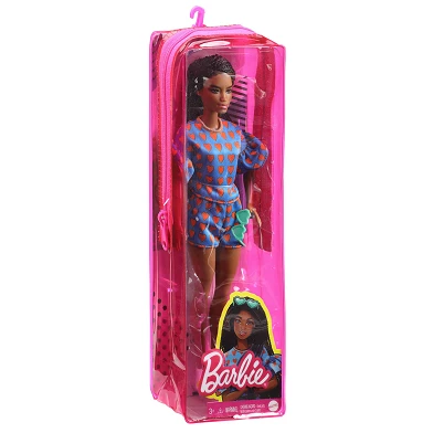 Barbie Fashionista Pop - Blauw topje met Hartjes & Broekje