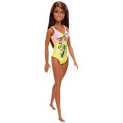 Barbie Doll Beach Doll - Braunes Haar mit Badeanzug-Print
