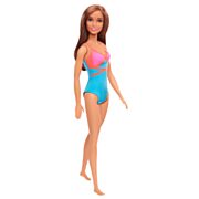 Lobbes Barbiepop Beach Pop - Bruin Haar met Badpak aanbieding