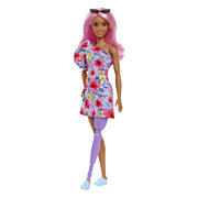 Barbie Fashionista-Puppe – Blumenmuster an einer Schulter