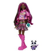 Lobbes Barbie Extra Pop Roze Haar Punkstijl met Panda aanbieding