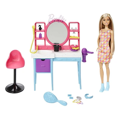Barbie -Puppe Totally Friseursalon-Spielset