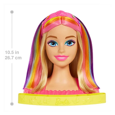 Barbie Neon-Regenbogen-Haarkopf Deluxe