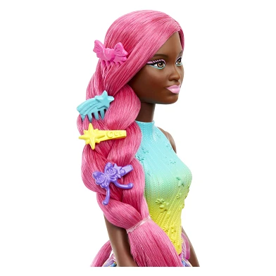 Barbie Modepop Zeemeermin met Lang Haar Roze