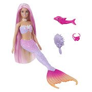 Barbie Une touche de magie - Poupée mannequin sirène rose