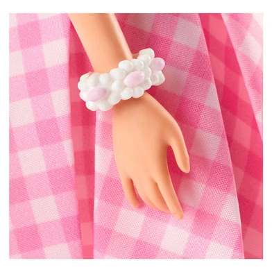 Barbie The Movie Modepuppe mit rosa Gingham-Kleid