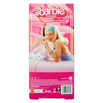 Barbie Le Film Robe Vichy Rose Poupée Mannequin