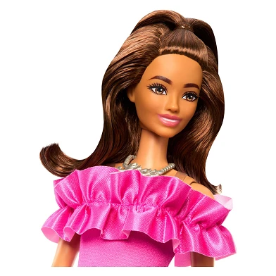 Barbie Fashionistas Modepuppe Rosa Kleid