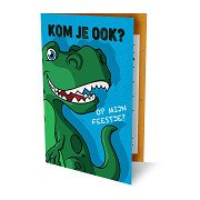 Uitnodigingen Dinosaurus, 6st.