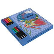 Cadeaubox Glitterkleurboek met Markers Coral Reef