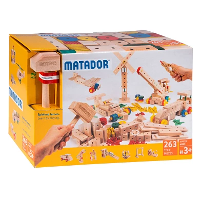 Matador Maker M263 Kit de construction en bois, 263 pièces.