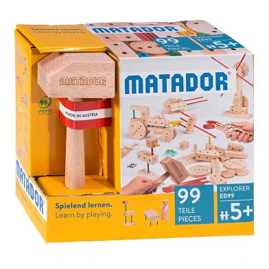 Matador Explorer E099 Jeu de construction en bois, 99 pièces.