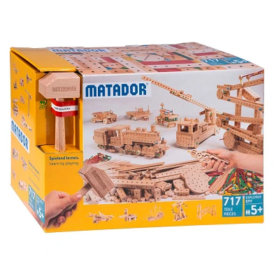 Matador Explorer E717 jeu de construction en bois, 717 pièces.