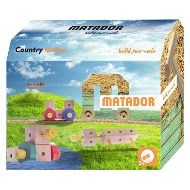 Matador Maker Country Kit de construction en bois, 38 pcs.