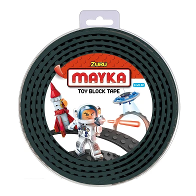 Mayka Block Tape Zwart, 4-nops 2 meter