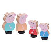 Peppa Pig Spielfiguren Familie Holz, 4tlg.