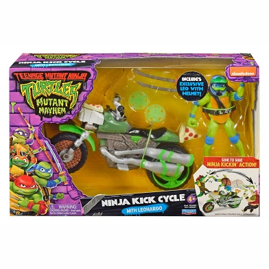 Teenage Mutant Ninja Turtles Ninja Kick Cycle Motorrad mit Leonardo