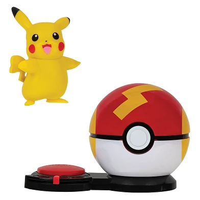 Ensemble de jeu Pokémon Surprise Attack - Pikachu Fast Ball contre Treecko Heal Ball
