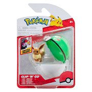Pokémon Clip 'N' Go Eevee en Friend Ball Speelset, 2dlg.