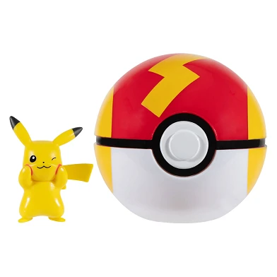 Pokémon Clip 'N' Go Pikachu und Fast Ball Spielset, 2 Stück.