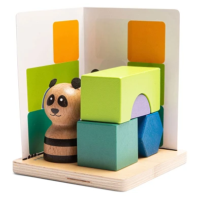 BS Toys Pandas Puzzle Bois - Jeu de Forme