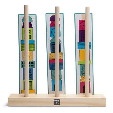 BS Toys Stacking Towers Bois - Jeu d'empilage