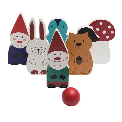 BS Toys Holz-Bowlingspiel Forest Friends, 7-teilig.