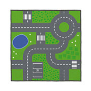 Spielmatte Verkehrswege, 100x100cm