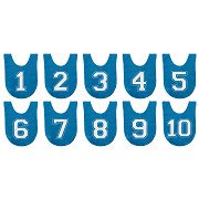 Sportwesten Blau mit Zahlen, 10St.