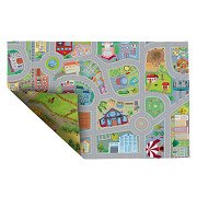 Spielmatte Reversible Bauernhof und Stadt, 100x150cm