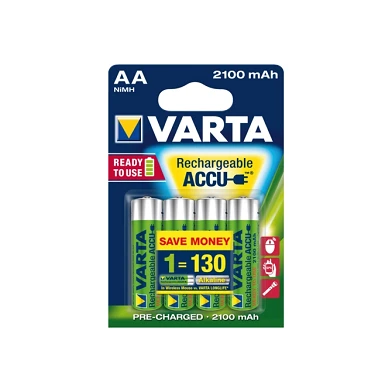 Batterie rechargeable Varta 4xAA 2100mAh prête à l'emploi