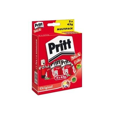 Bâton de colle Pritt 43gr pack promo 4+1 offert