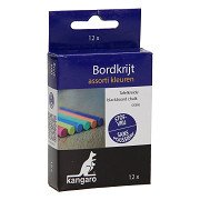 Krijt schoolbord 12stuks kleur assorti stofvrij