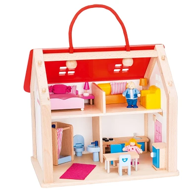 Étui pour maison de poupée en bois Goki avec accessoires