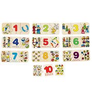 Goki Houten Puzzel Leren Tellen, 30dlg.