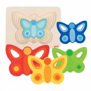 Goki Schichtenpuzzle Schmetterling, 5 Schichten
