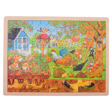 Puzzle en bois Goki - La vie dans le jardin