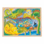 Puzzle en bois Goki - Dinosaures, 48 ​​pièces.