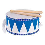 Goki Holztrommel mit Sticks Blau/Weiß