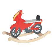 Goki Wooden Bump Motorrad Rot