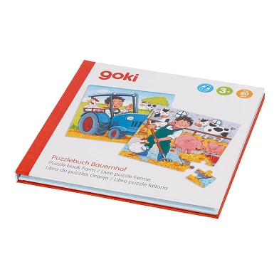 Goki Magnetpuzzle Buch Bauernhof, 40 Teile