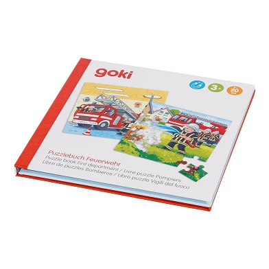 Goki Livre de puzzle magnétique Pompiers, 40 pcs.