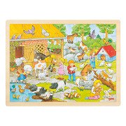 Goki Puzzle en bois Zoo pour enfants, 48 ​​pcs.