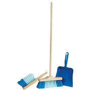 Goki Besen, Kehrschaufel & Dose Blau