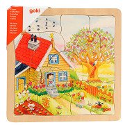 Goki Puzzle 4 couches Saisons, 54pcs.