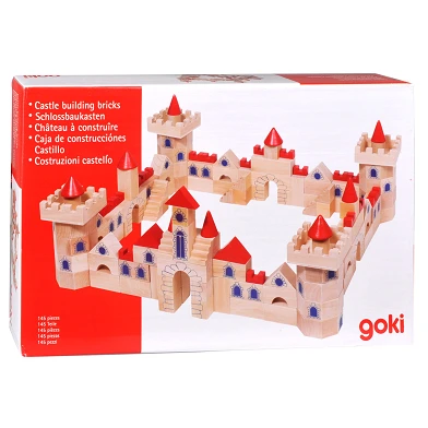 Château de blocs de construction en bois Goki , 145 pcs.