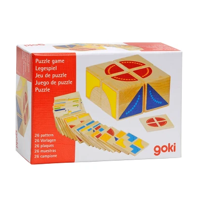 Cube de jeu à motif en bois Goki