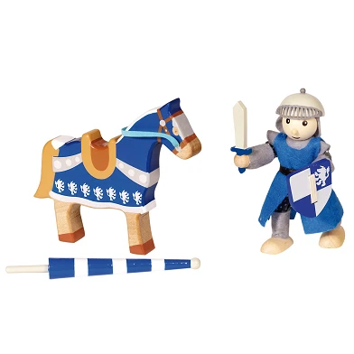 Goki Holzritter mit Pferd – Blau