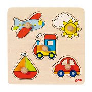 Goki Puzzle Fahrzeuge aus Holz