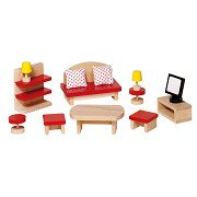 Salon de meubles de poupée Goki